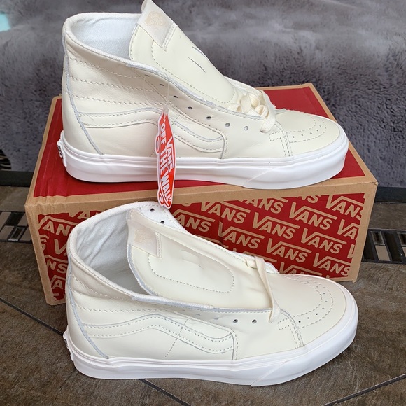VANS SK8-HI TAPERED SOFT LEATHER MARSHMALLOW WMNS - Picture 3 of 16